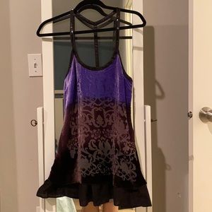 Free People Velvet Ombre Dress Size 2